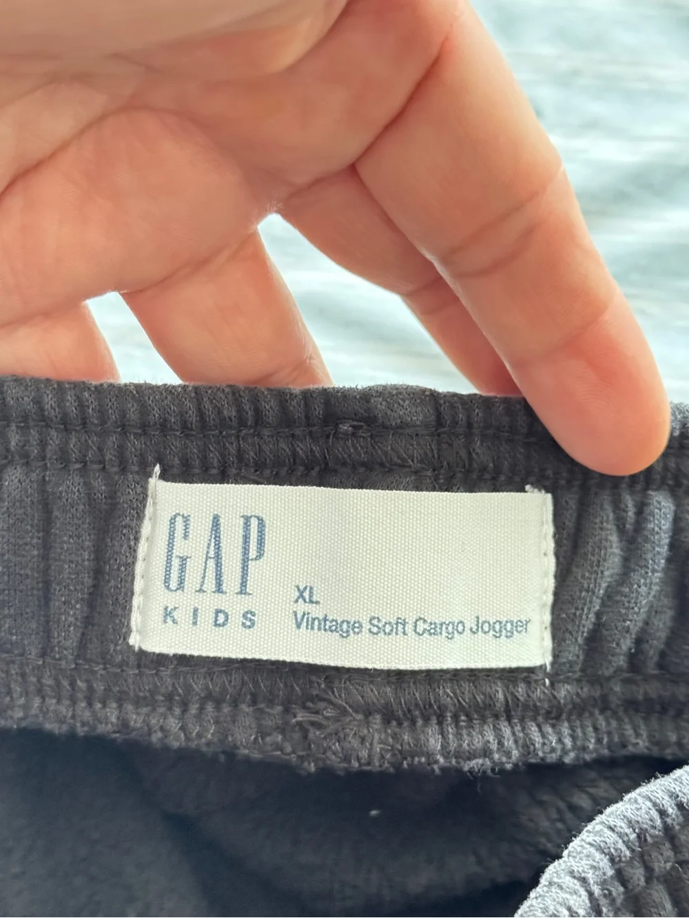 Bundle: 2 Pairs of Boys' Gap Pants (Green Sweatpants & Cargo Joggers) Size XL